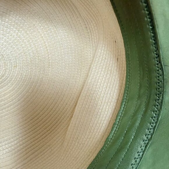 Lisa Rene Green Church Hat VTG Satin Wide Brim Derby Statement Fashion Headpiece main image 14